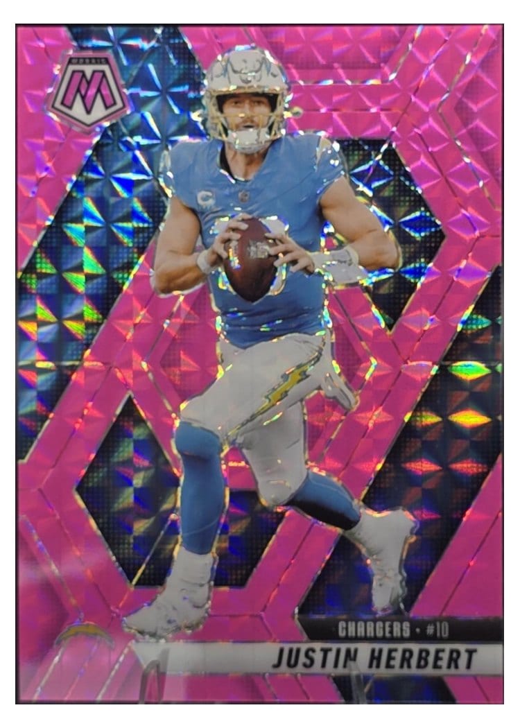 2025 Panini Mosaic Base Set Justin Herbert #80 card