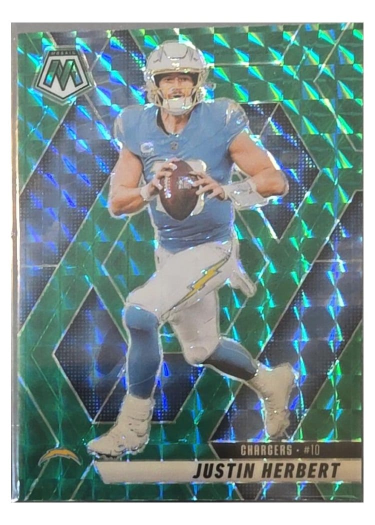 2025 Panini Mosaic Base Set Justin Herbert #80 card