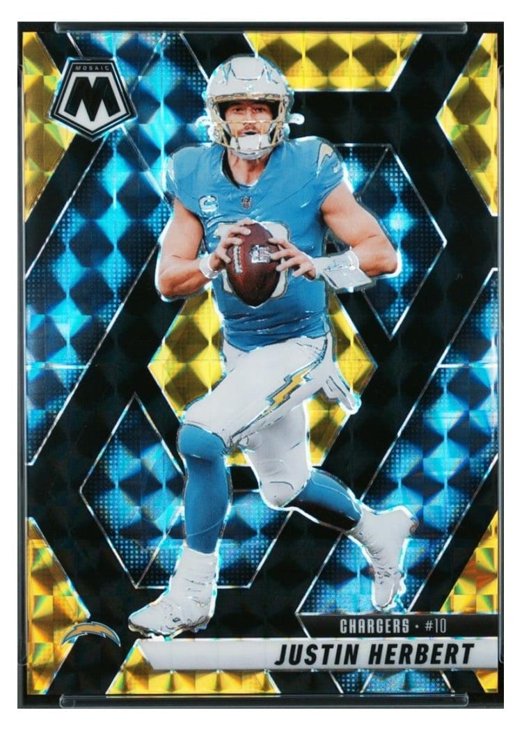 2025 Panini Mosaic Base Set Justin Herbert #80 card
