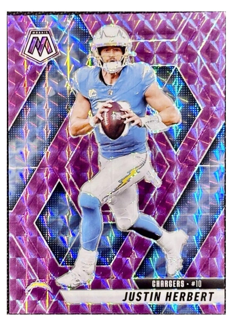 2025 Panini Mosaic Base Set Justin Herbert #80 card