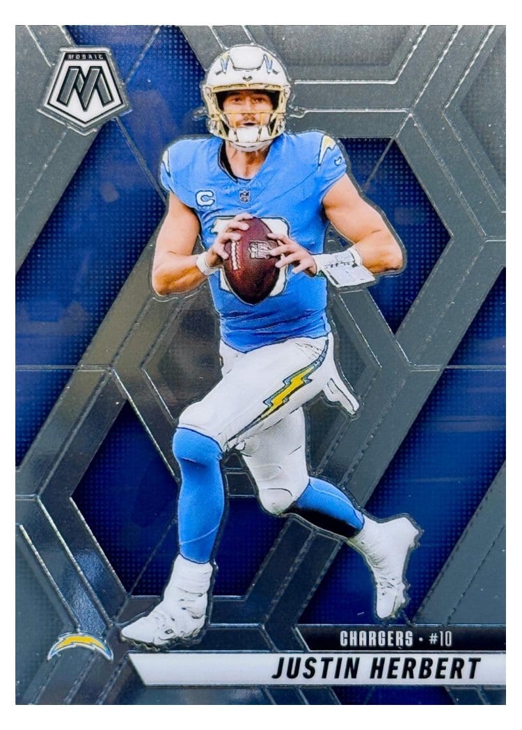 2025 Panini Mosaic Base Set Justin Herbert #80 card
