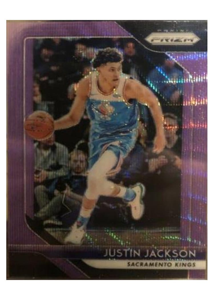 2018-19 Panini Prizm Base Set Justin Jackson Purple Wave Prizm #191 card