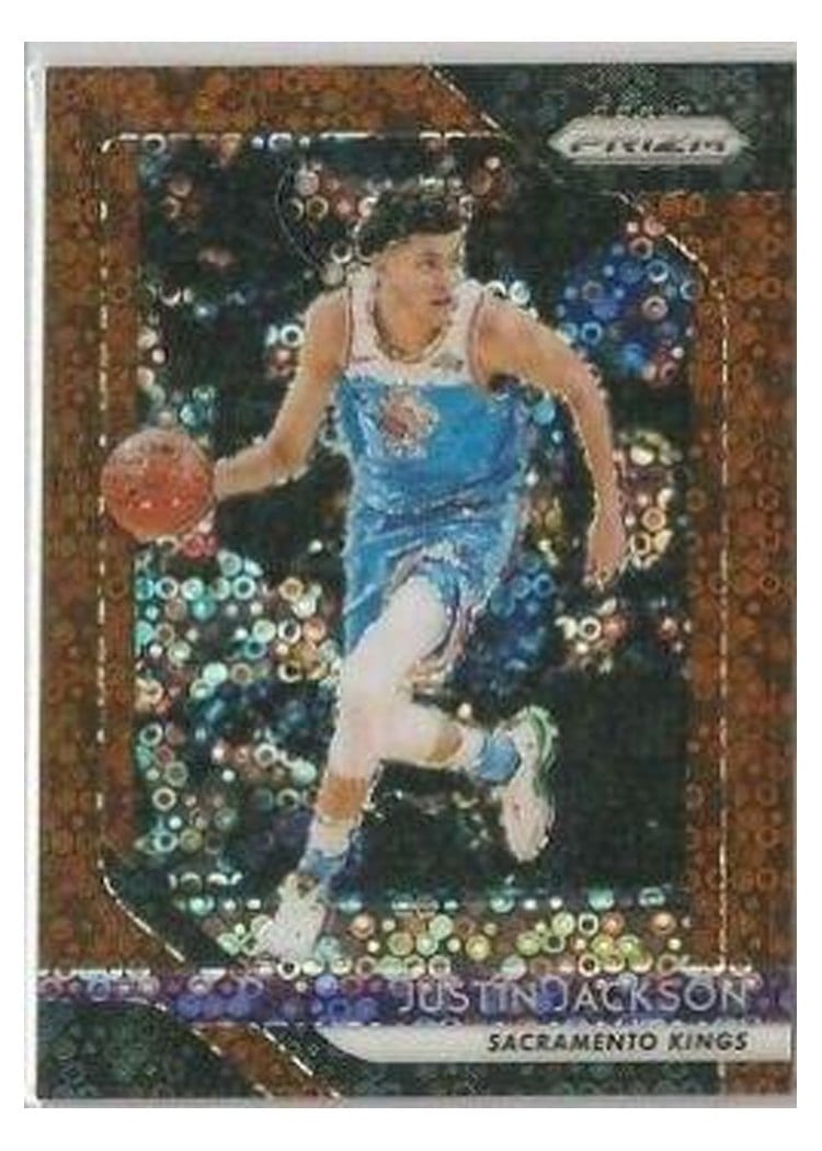 2018-19 Panini Prizm Base Set Justin Jackson Fast Break Prizm Bronze #191 card