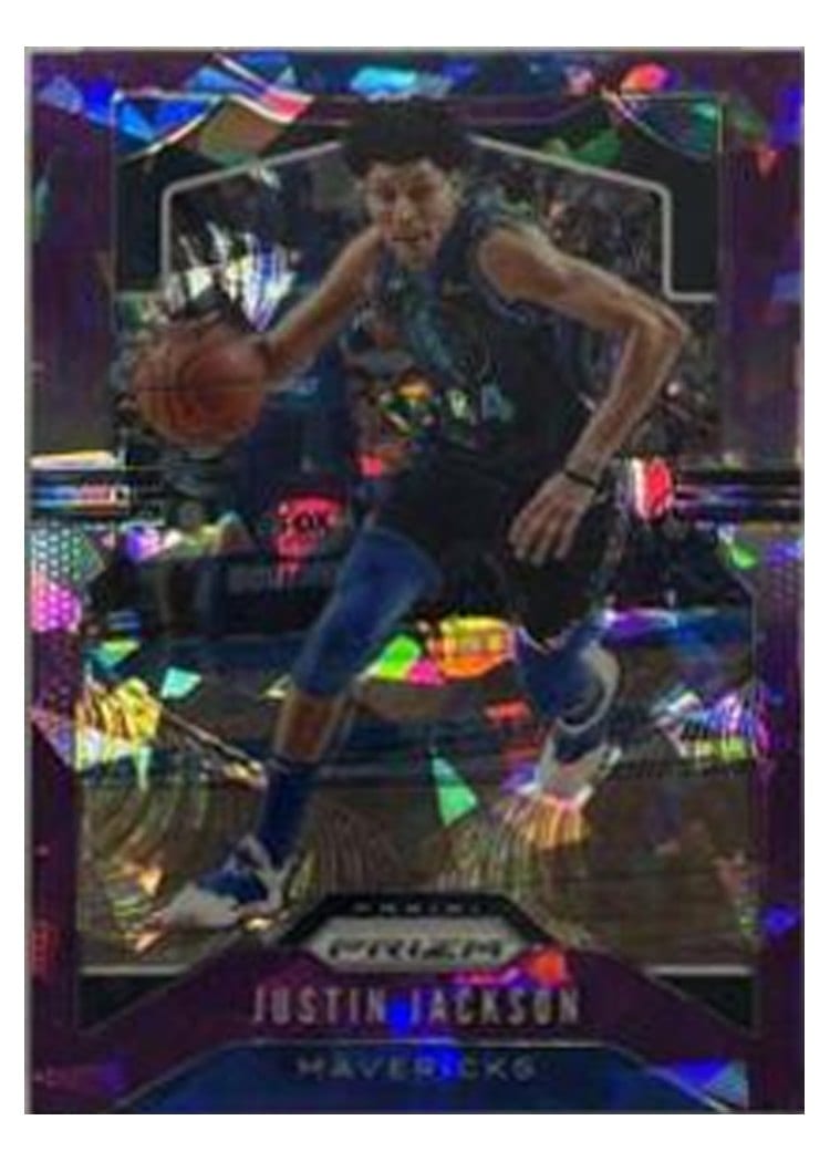 2019-20 Panini Prizm Base Set Justin Jackson Purple Ice Prizm #80 card