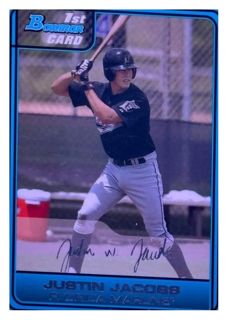 2006 Bowman Draft Picks Justin Jacobs #DP40 card