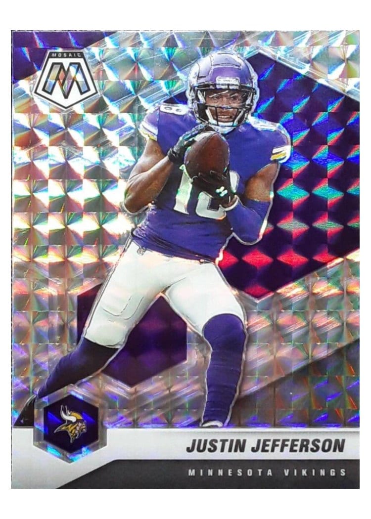 2021 Panini Mosaic Base Set Justin Jefferson Mosaic #132 card