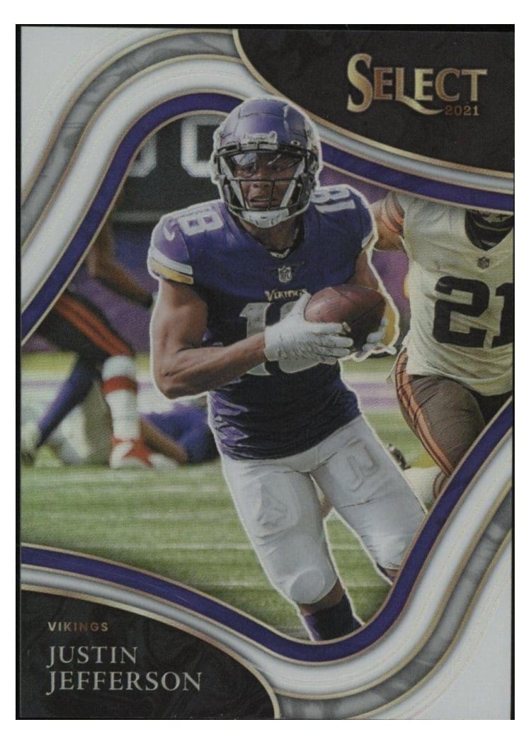 2021 Panini Select Base Set Justin Jefferson White #323 card