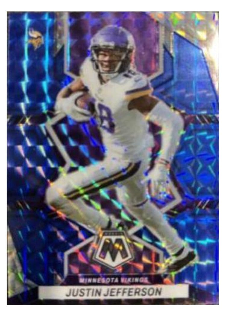 2022 Panini Mosaic Base Set Justin Jefferson Blue #264 card