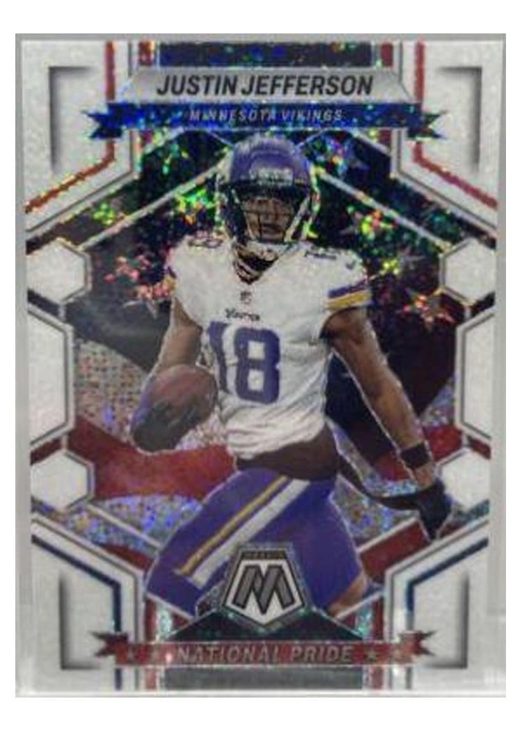 2023 Panini Mosaic Base Set Justin Jefferson White Sparkle #265 card