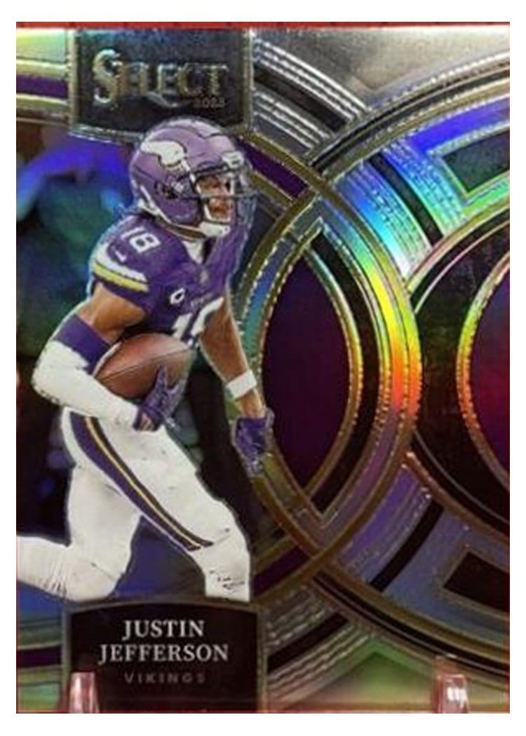 2023 Panini Select Base Set Justin Jefferson Silver Prizm #175 card