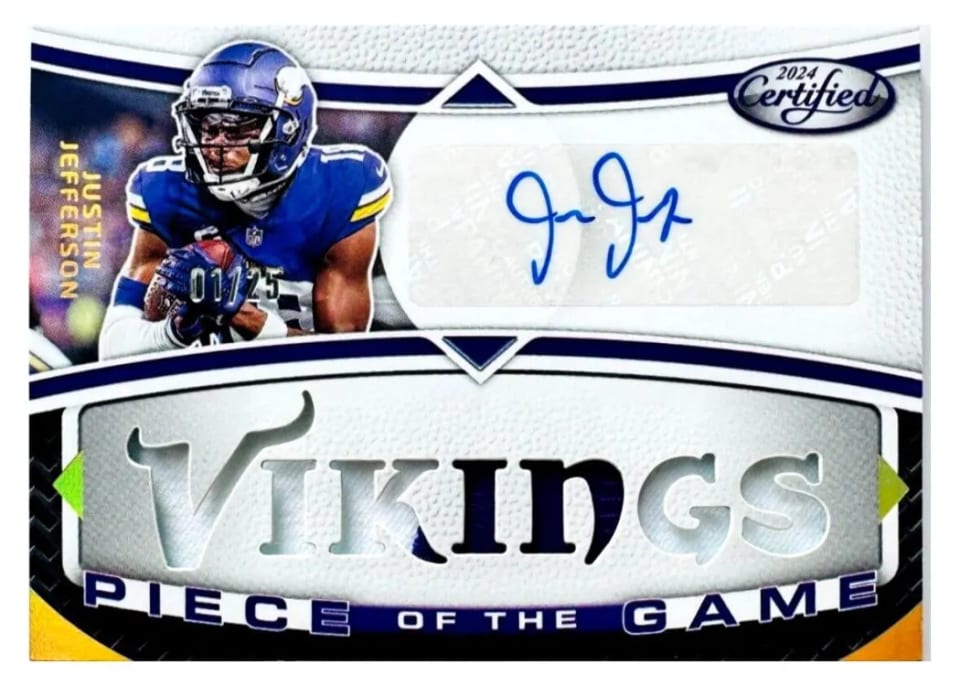 2024 Panini Certified Piece of the Game Signature Justin Jefferson #POTGS-JJ card