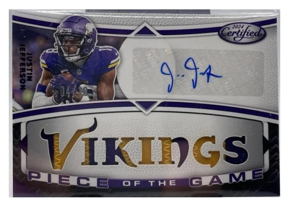2024 Panini Certified Piece of the Game Signature Justin Jefferson #POTGS-JJ card