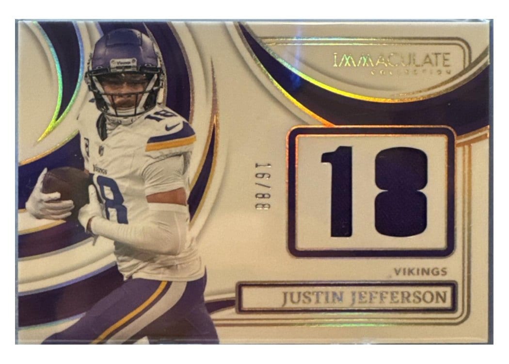 2024 Panini Immaculate Collection Immaculate Numbers Memorabilia Justin Jefferson #28 card