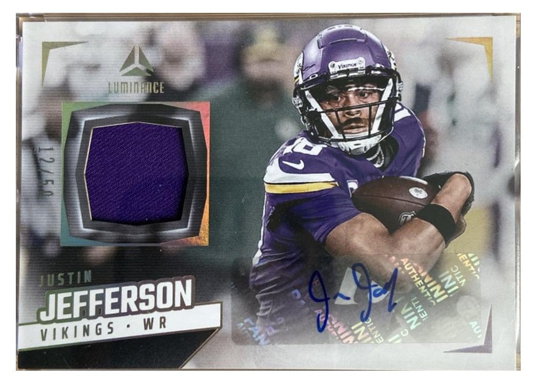 2024 Panini Luminance Autograph Jerseys Justin Jefferson #AJ-JJN card