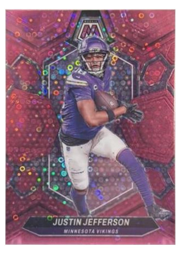 2024 Panini Mosaic Base Set Justin Jefferson No Huddle Pink #143 card