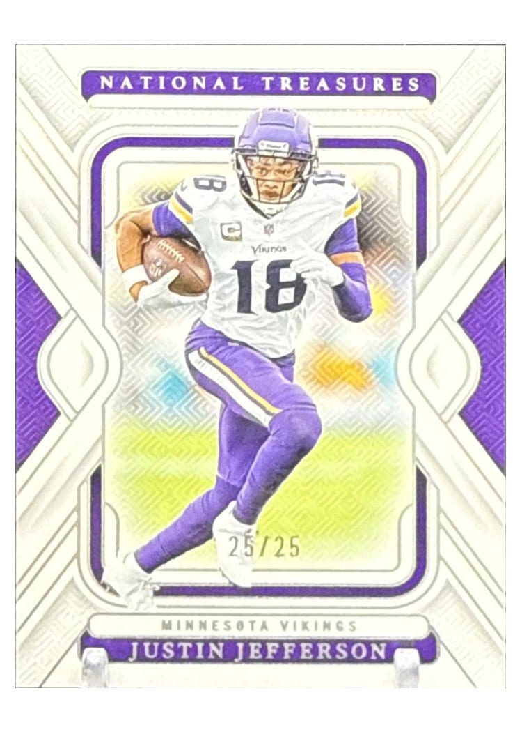 2024 Panini National Treasures Base Set Justin Jefferson Holo Silver #64 card