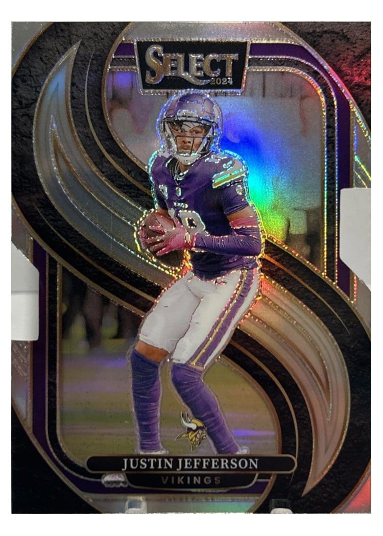 2024 Panini Select Base Set Justin Jefferson Silver Prizm Die-Cut #174 card