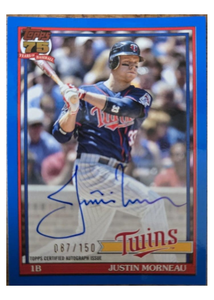 2026 Topps 1991 Topps Autographs Justin Morneau #91A-JMO card