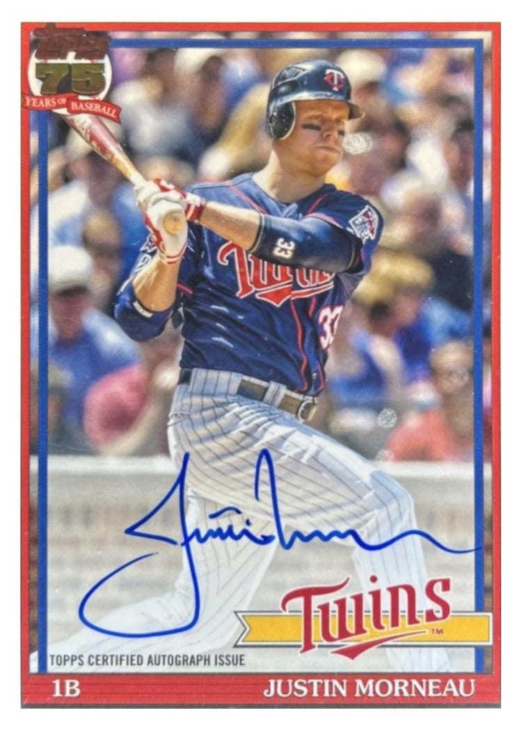 2026 Topps 1991 Topps Autographs Justin Morneau #91A-JMO card