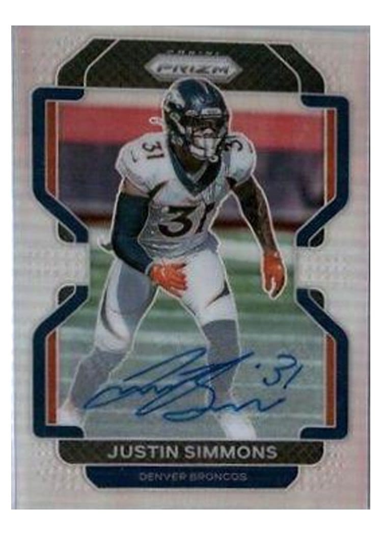 2021 Panini Prizm Base Set Justin Simmons #205 card