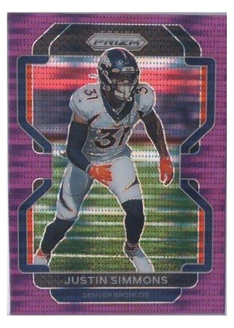 2021 Panini Prizm Base Set Justin Simmons #205 card