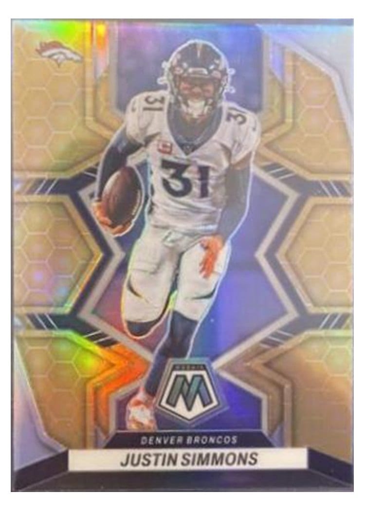 2022 Panini Mosaic Base Set Justin Simmons Honeycomb #62 card