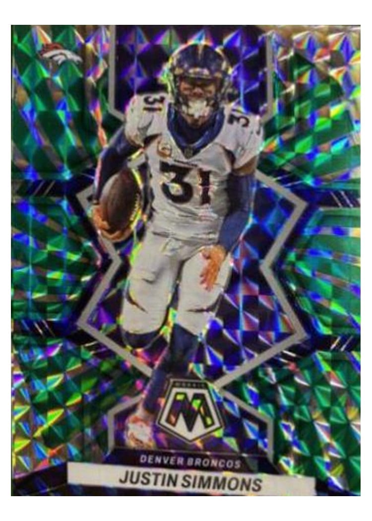 2022 Panini Mosaic Base Set Justin Simmons #62 card