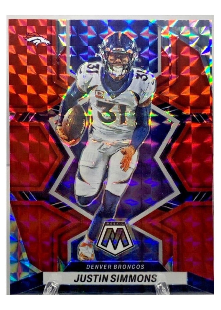 2022 Panini Mosaic Base Set Justin Simmons #62 card