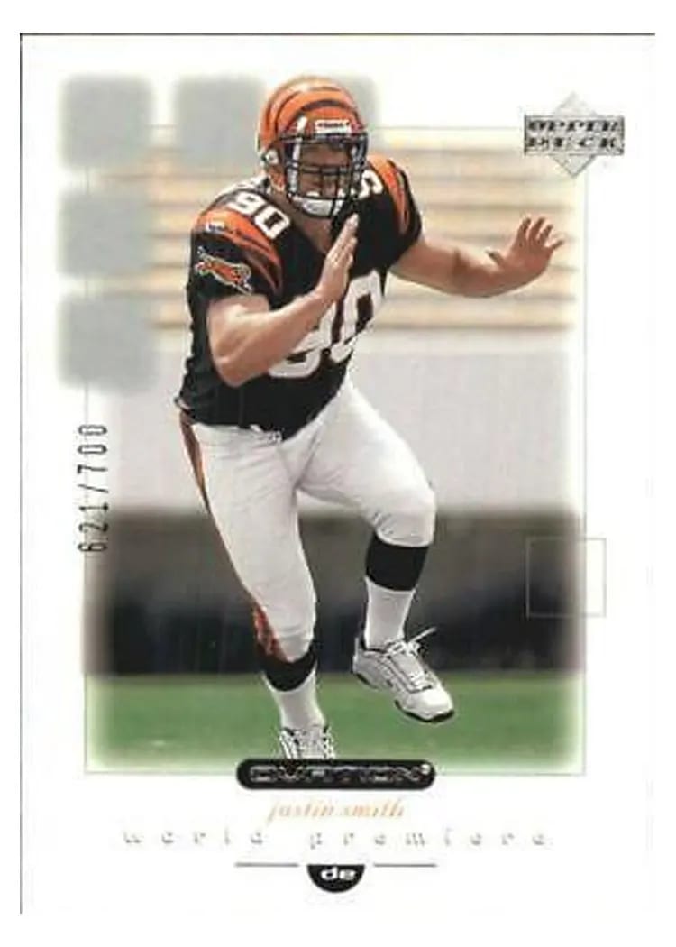 2001 Upper Deck Ovation Justin Smith #106 card