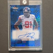 2024 Finest Flashback Autographs Justin Tuck #FBA-JT card