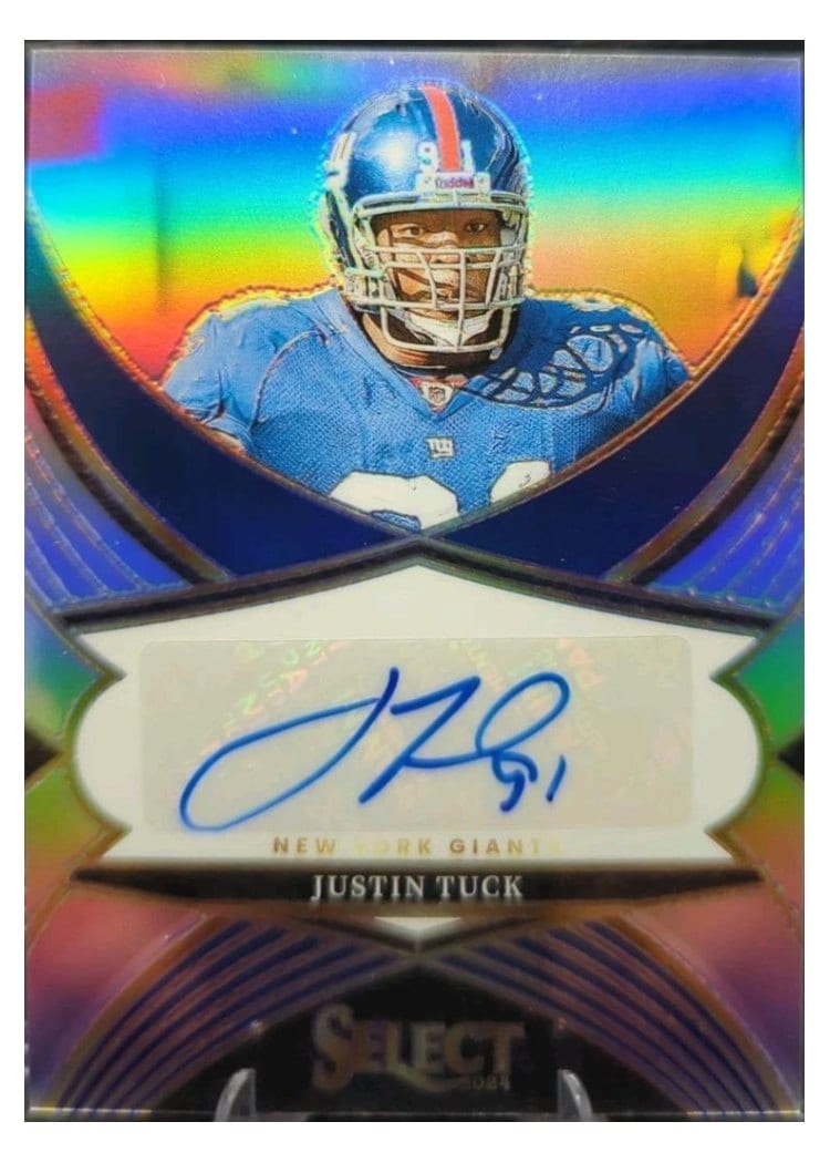 2024 Panini Select Select Signatures Justin Tuck #9 card