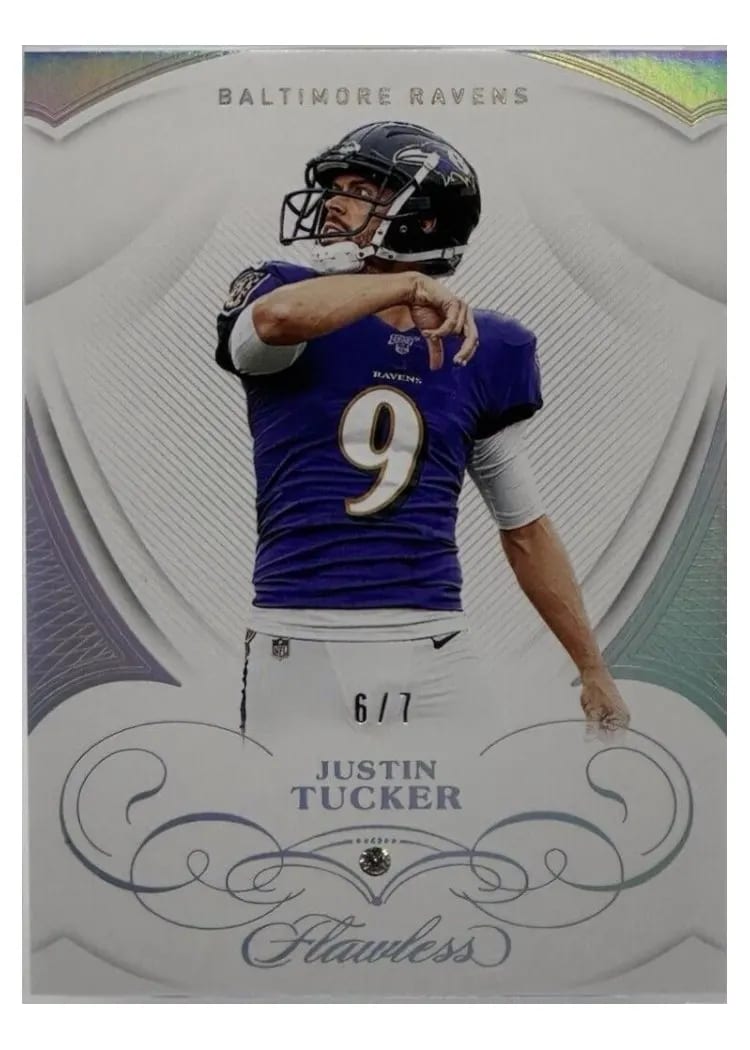 2019 Panini Flawless Base Ruby Justin Tucker #7 card
