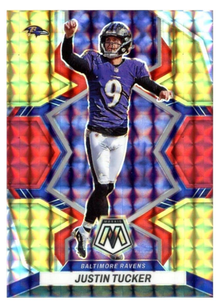 2022 Panini Mosaic Base Set Justin Tucker #18 card