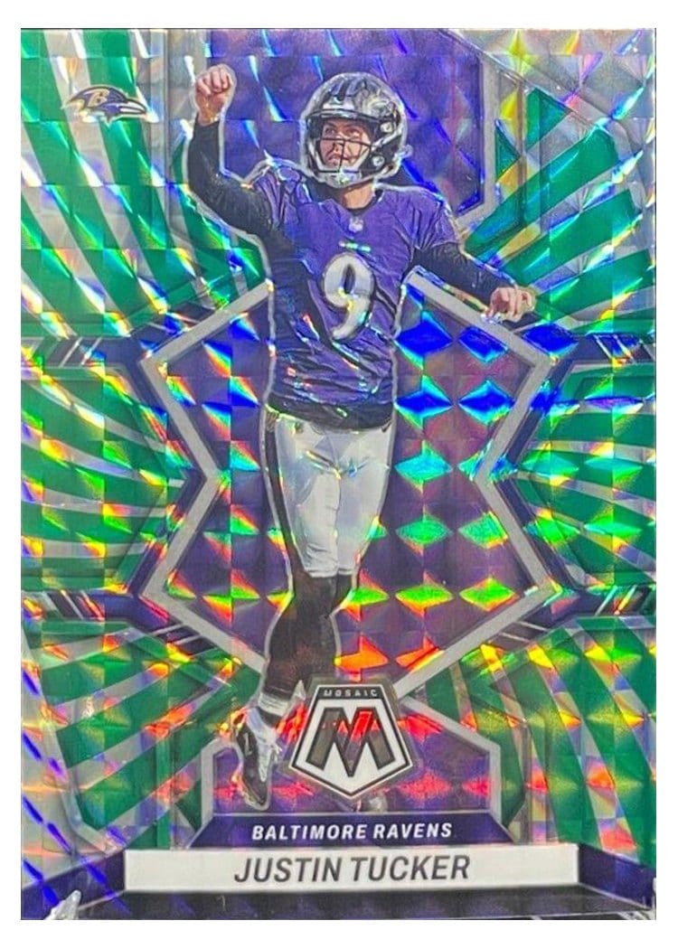 2022 Panini Mosaic Base Set Justin Tucker #18 card