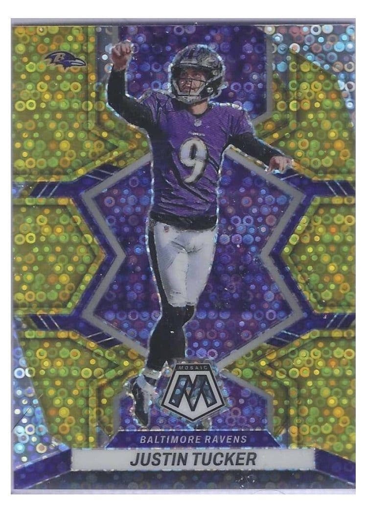 2022 Panini Mosaic Base Set Justin Tucker #18 card