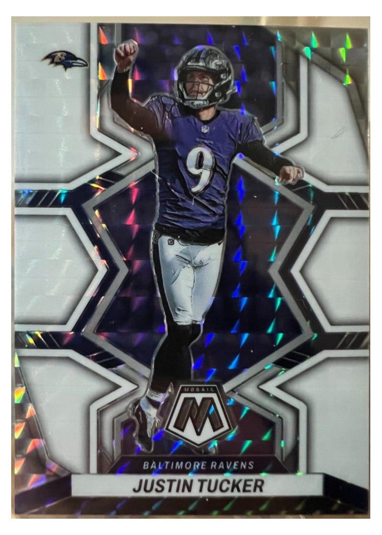 2022 Panini Mosaic Base Set Justin Tucker #18 card