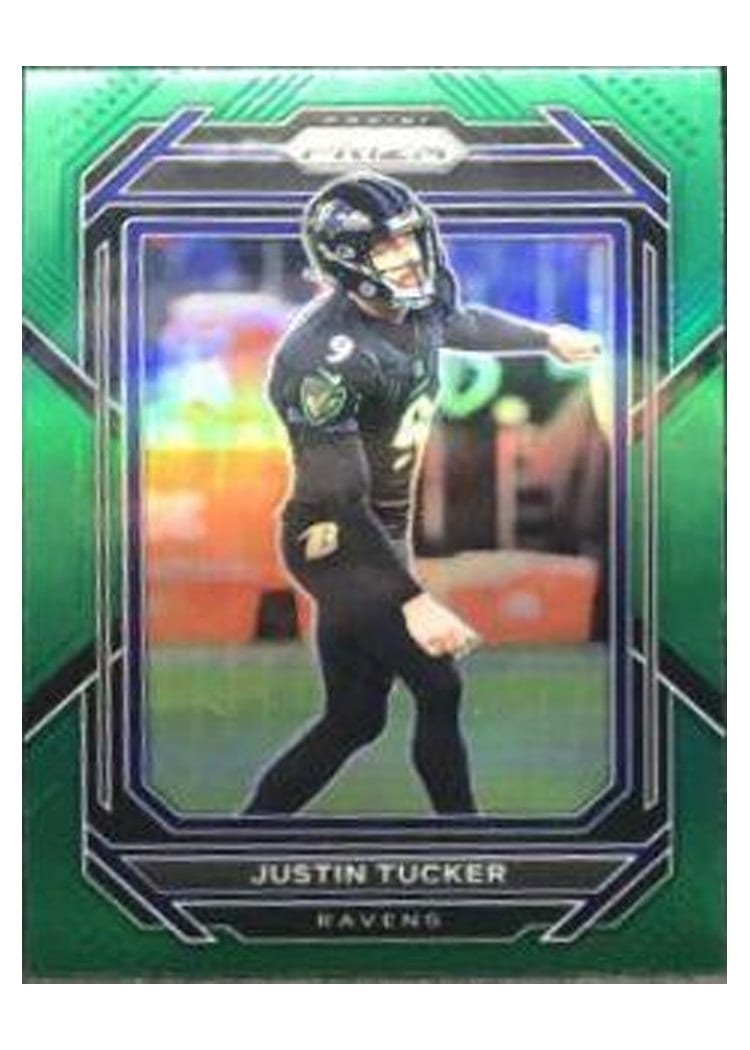 2022 Panini Prizm Base Set Justin Tucker Green #26 card
