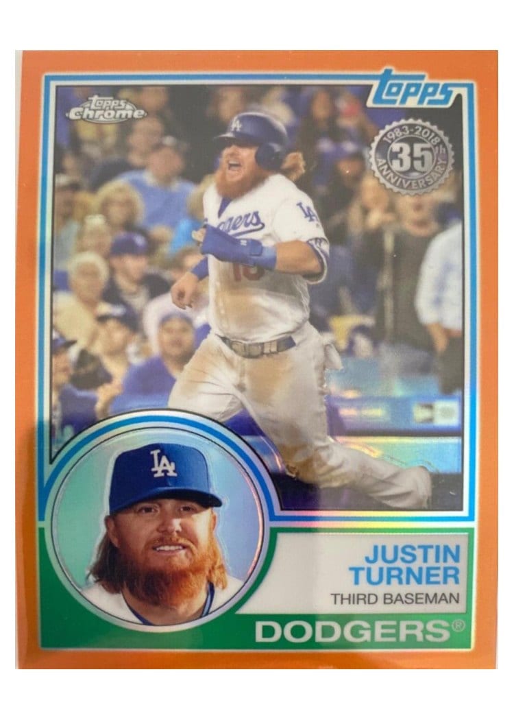 2018 Topps Chrome Base Set Justin Turner #36 card