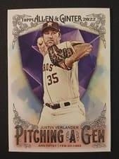 Justin Verlander 2022 Topps Allen & Ginter Pitching a Gem card