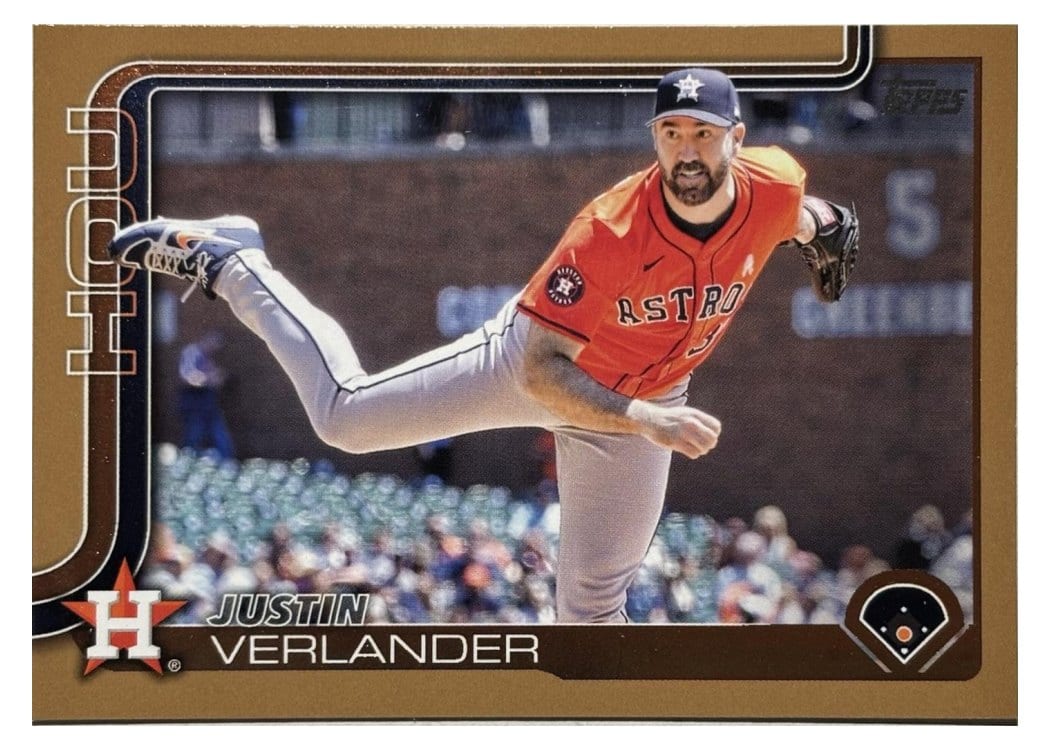 2025 Topps Base Set Justin Verlander Gold #118 card