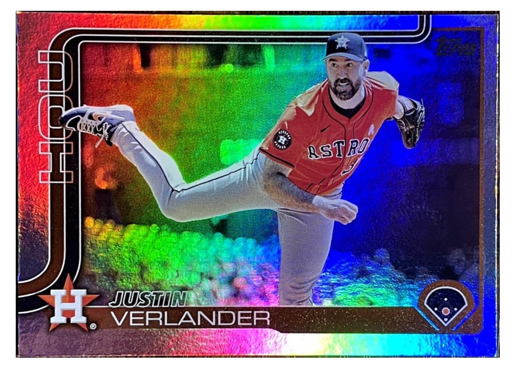 2025 Topps Base Set Justin Verlander Platinum #118 card