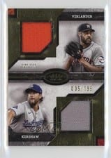2025 Topps Tier One Dual Player Relics Justin Verlander / Clayton Kershaw #DPR-VK card