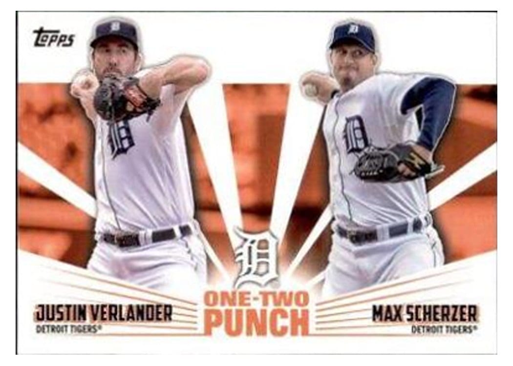 2023 Topps One-Two Punch Justin Verlander / Max Scherzer #12P-17 card