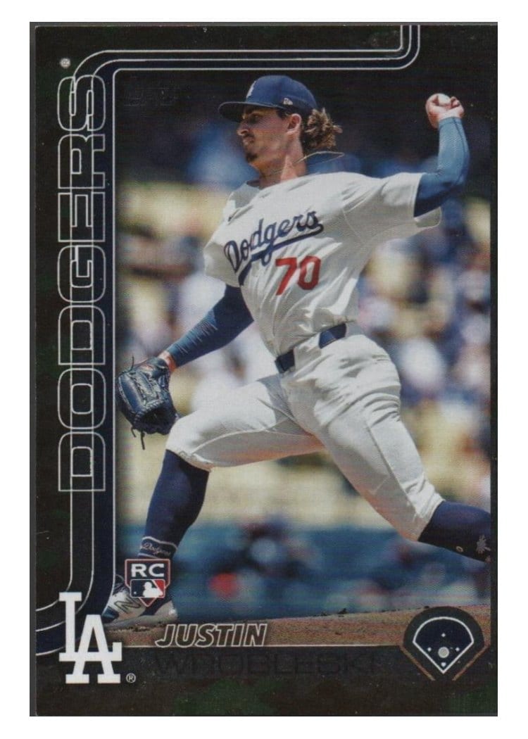2025 Topps Base Set Justin Wrobleski Memorial Day Camo #204 card