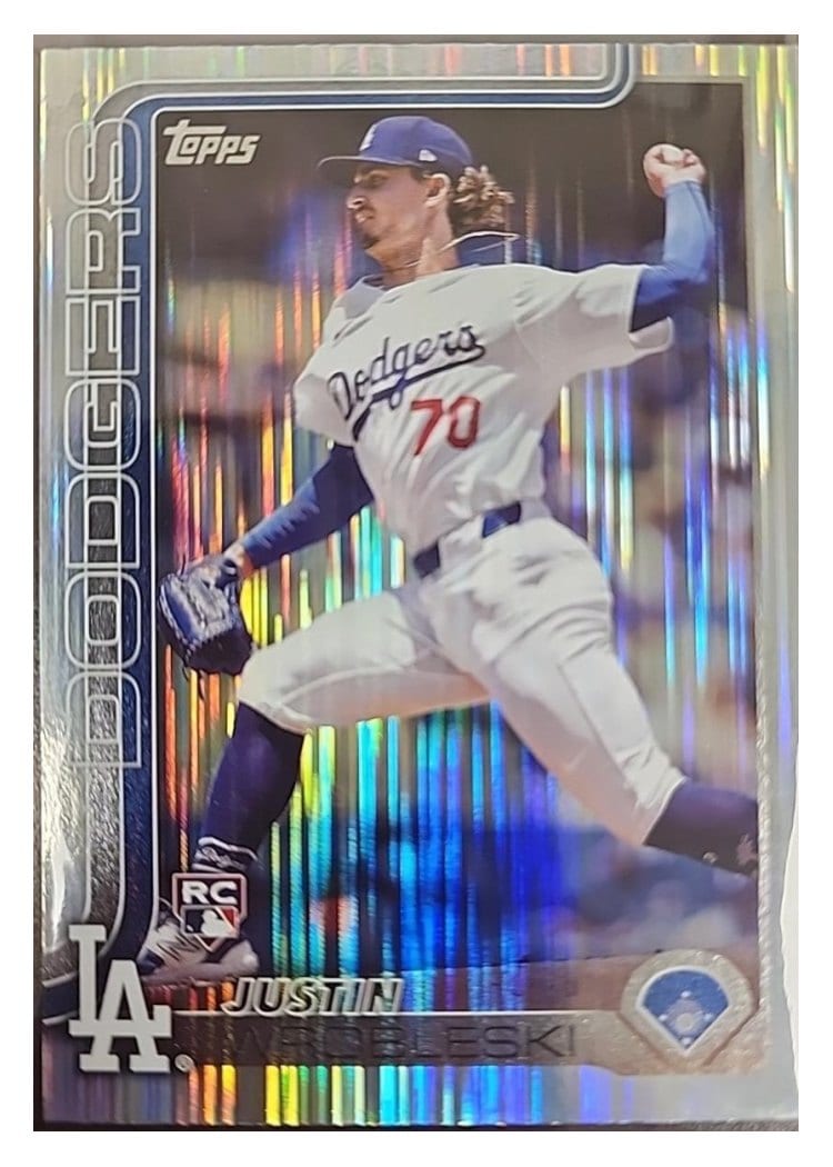 2025 Topps Base Set Justin Wrobleski Tinsel #204 card