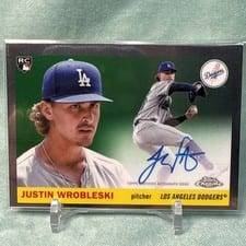 2025 Topps Chrome Platinum Autographs Justin Wrobleski #CPA-JWR card