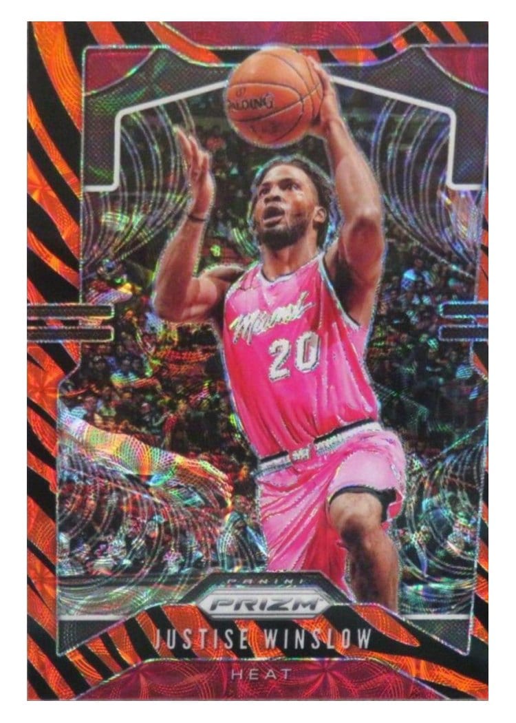 2019-20 Panini Prizm Base Set Justise Winslow Tiger Stripe Choice Prizm #230 card