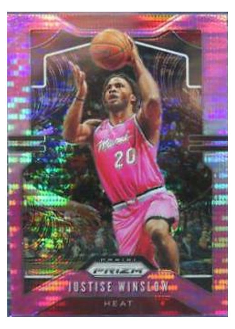 2019-20 Panini Prizm Base Set Justise Winslow Pink Pulsar Prizm #230 card
