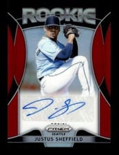 2019 Panini Prizm Rookie Autographs Justus Sheffield #RA-JS card