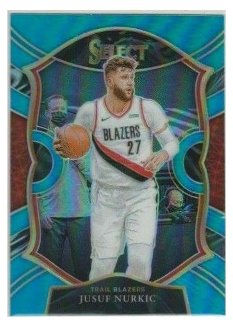 2020-21 Panini Select Base Set Jusuf Nurkic Light Blue Prizm #51 card